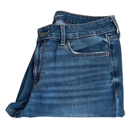 Old Navy Pop Icon Skinny Mid-Rise Dark Blue Womens Jeans SZ 8 Short - Picture 10 of 12